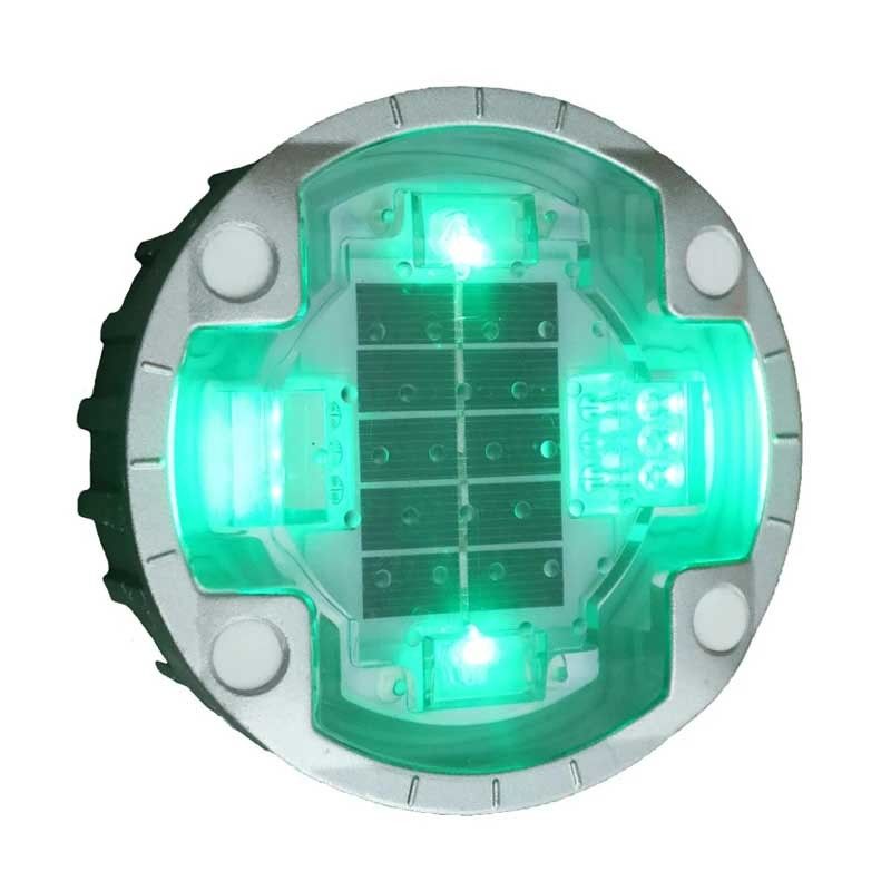Grüne Farben Solar-LED-Straßenstiftungen Hohe Helligkeit LED 120mm Durchmesser