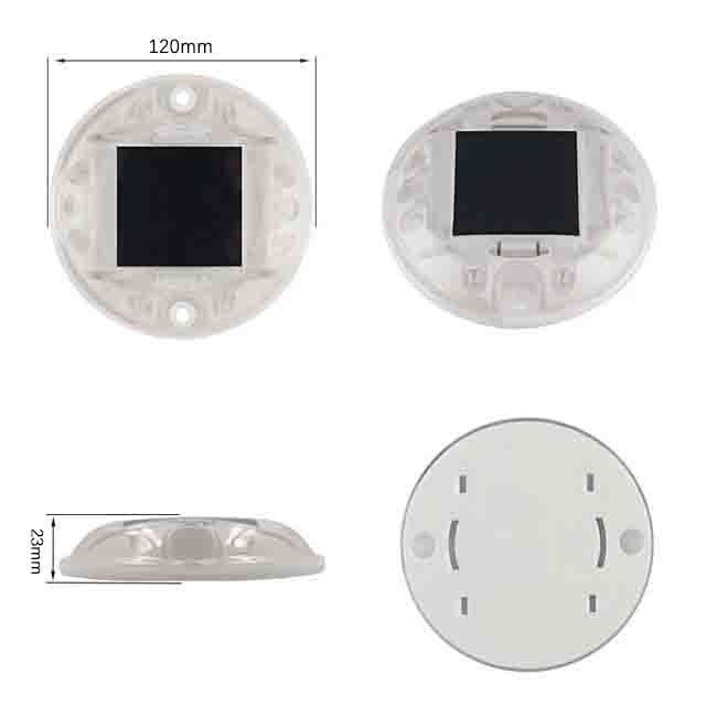 Hohe Helligkeit PC Runde Form Sonnenpflaster Marker Licht IP68 Kunststoff Katzen-Auge