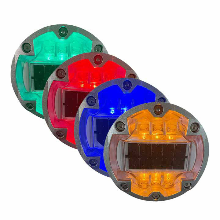 Solar-LED-Straßenstangen eingebettete runde Aluminium-Blitz-LED-Katzen-Augen-Straßenmarker